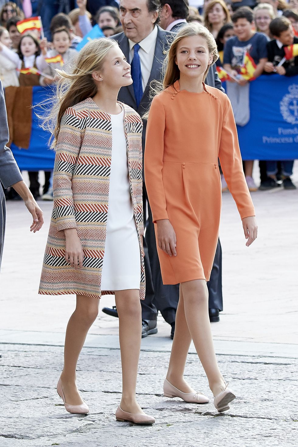 spanish royals arrive at oviedo ahead of 'princesa de asturias' awards 2019