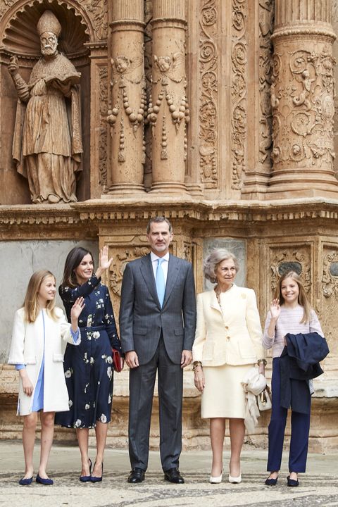 Spanish Royals Attend Easter Mass In Palma De Mallorca