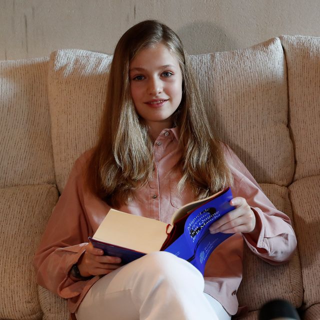 princess leonor of spain l and princess sofia of spain r read el quijote book during the xxiv edition of continuous reading of el quijote