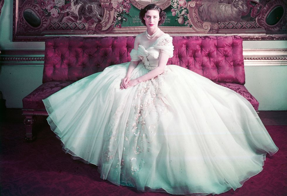 Princess Margaret's iconic 21st birthday gown goes on display at the V&A's  Dior exhibition