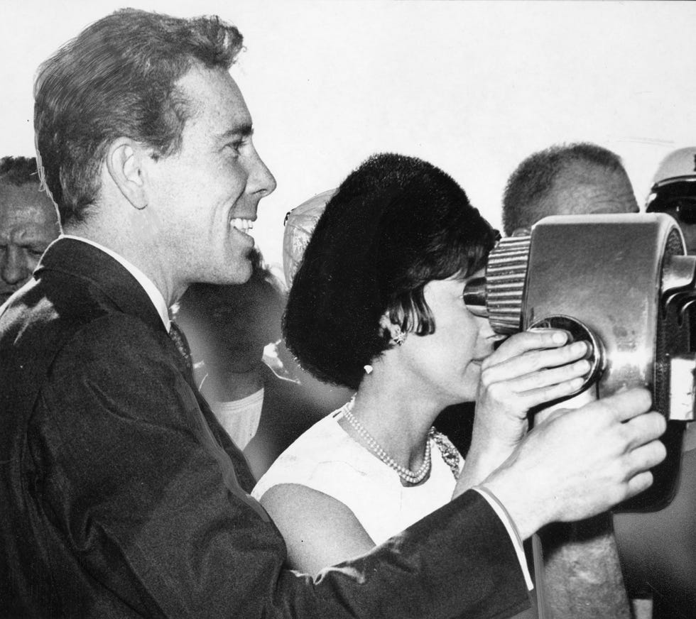 princess margaret checks out the views from coit tower with lord snowdon