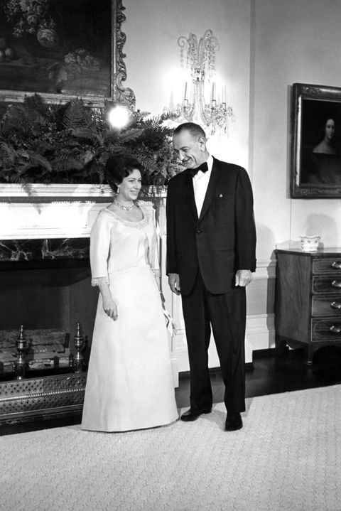 Princess Margaret Meet President Johnson At The White House In 1965.