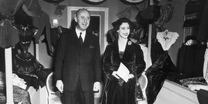 portrait of christian dior with princess margaret