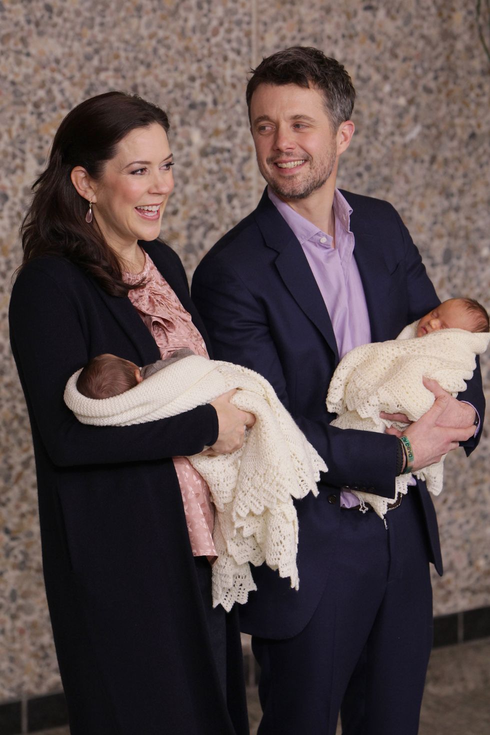 crown prince frederik and crown princess mary of denmark introduce newborn royal twins