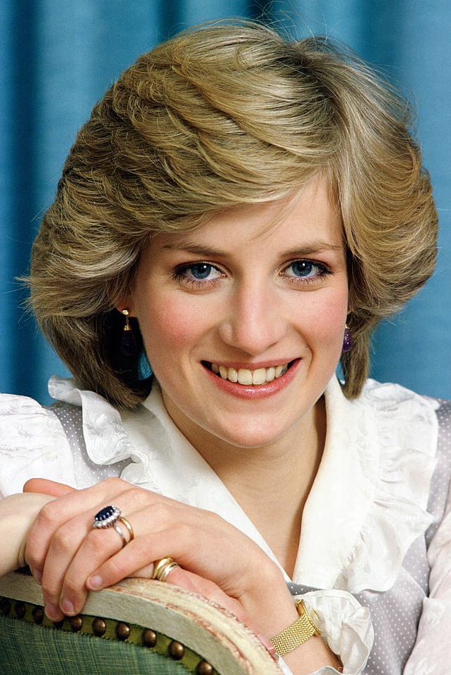 Diana, Princess of Wales at home in Kensington Palace