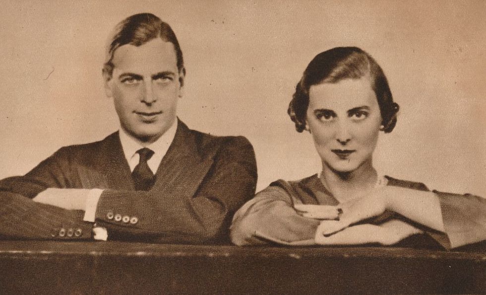 prince george and princess marina, who became engaged on 28 august, 1934 1935 from the royal jubilee book 1910 1935 associated newspapers ltd, london, 1935 photo by the print collectorgetty images