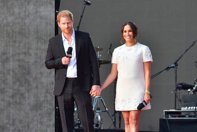 el príncipe harry y meghan markle en el global citizen live de nueva york