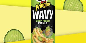 pringles wavy deep fried pickle chips flavor