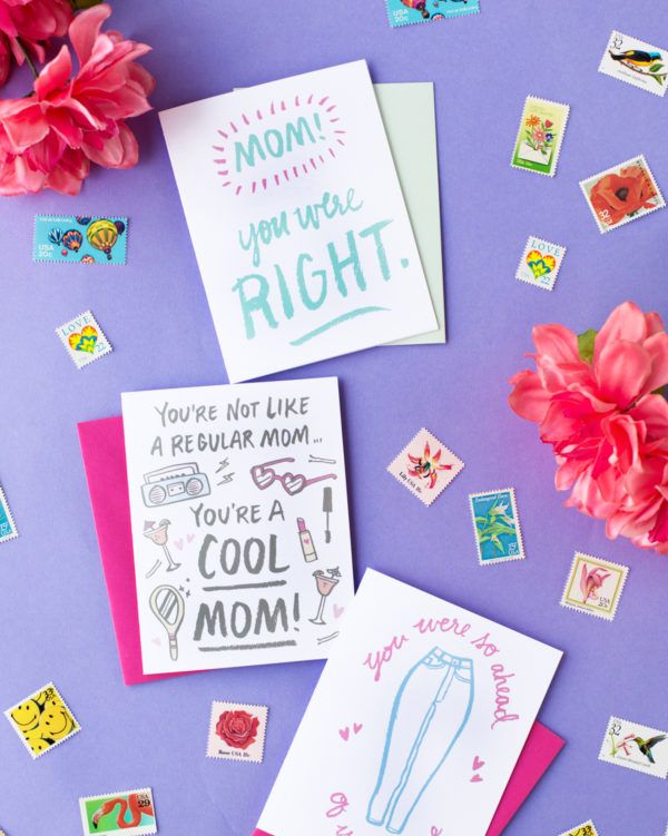 printable mothers day cards playful