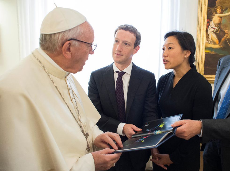 Le pape François reçoit le CEO de Facebook Mark Zuckerberg - Vatican