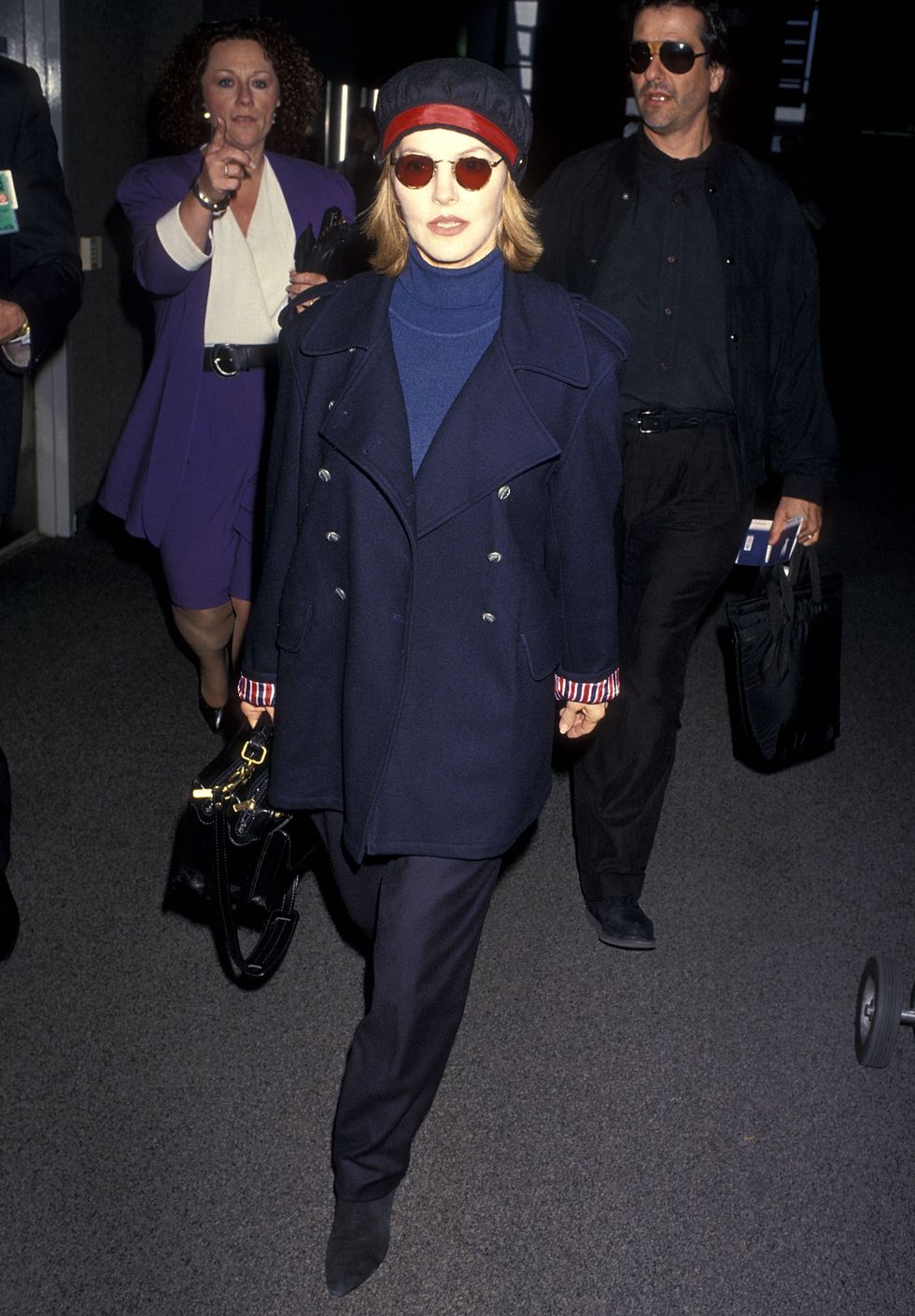 los angeles march 2 actress priscilla presley and manager joel stevens depart for new york city on march 2, 1994 from the los angeles international airport in los angeles, california photo by ron galella, ltdron galella collection via getty images