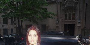 priscilla presley on the sidewalk, limousine in the background circa 1990 new york photo by art zelingetty images