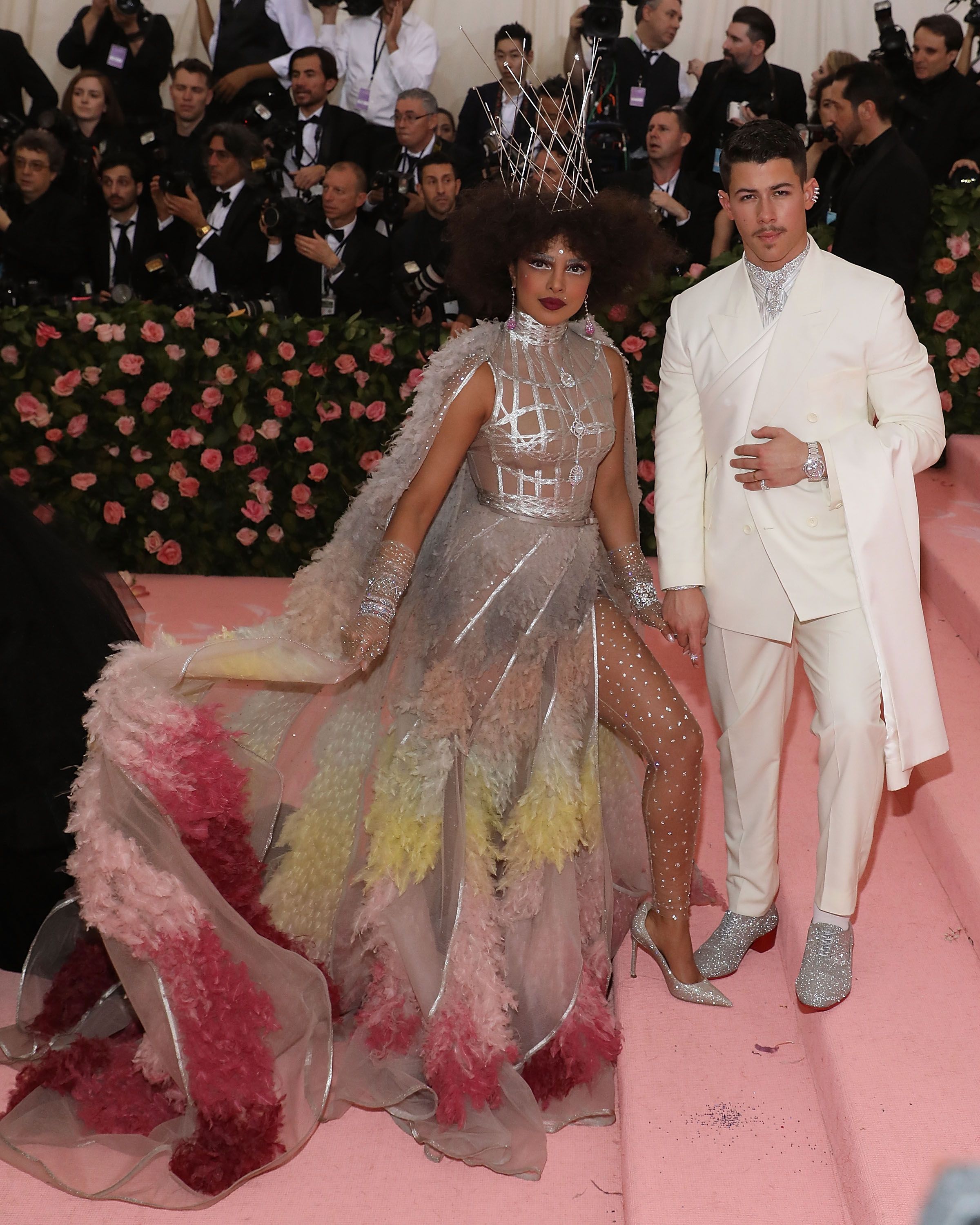 Priyanka Chopra and Nick Jonas Wore Sparkling Dior to 2019 Met Gala