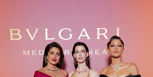 zendaya anne hathaway and priyanka chopra attended an event for bulgari wearing glamorous dresses and diamonds