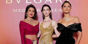 zendaya anne hathaway and priyanka chopra attended an event for bulgari wearing glamorous dresses and diamonds