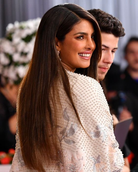 long hair inspiration, los angeles, california   january 26 l r priyanka chopra and nick jonas attend the 62nd annual grammy awards at staples center on january 26, 2020 in los angeles, california photo by amy sussmangetty images