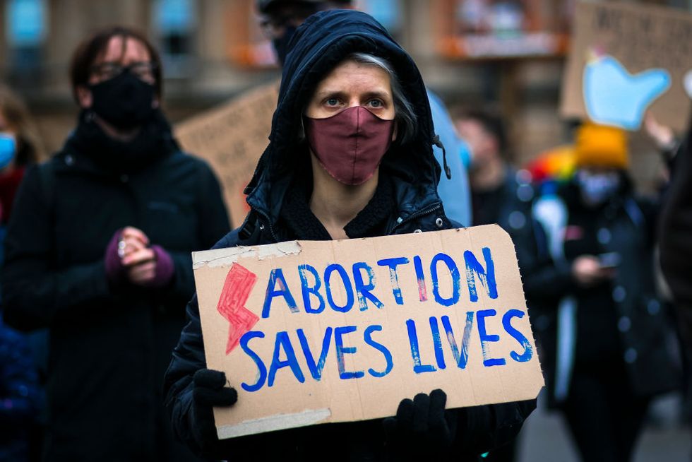 opponents of new polish abortion restrictions demonstrate in glasgow