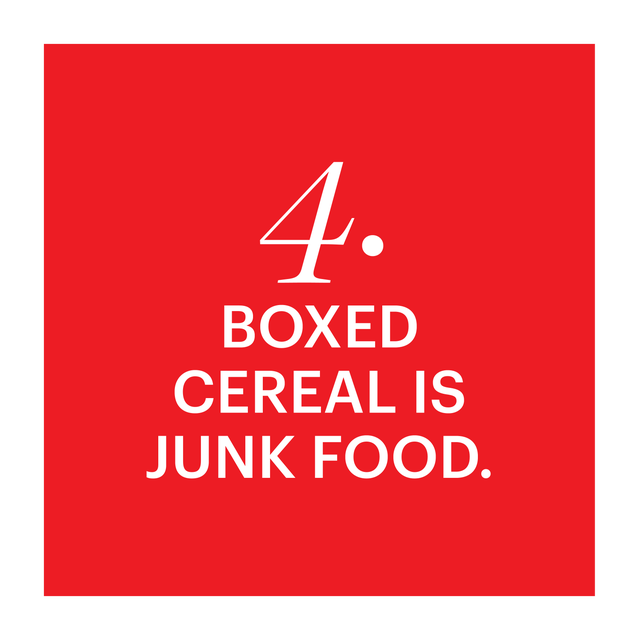 4 boxed cereal is junk food