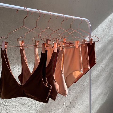 proclaim underwear and bralettes on hanging rack