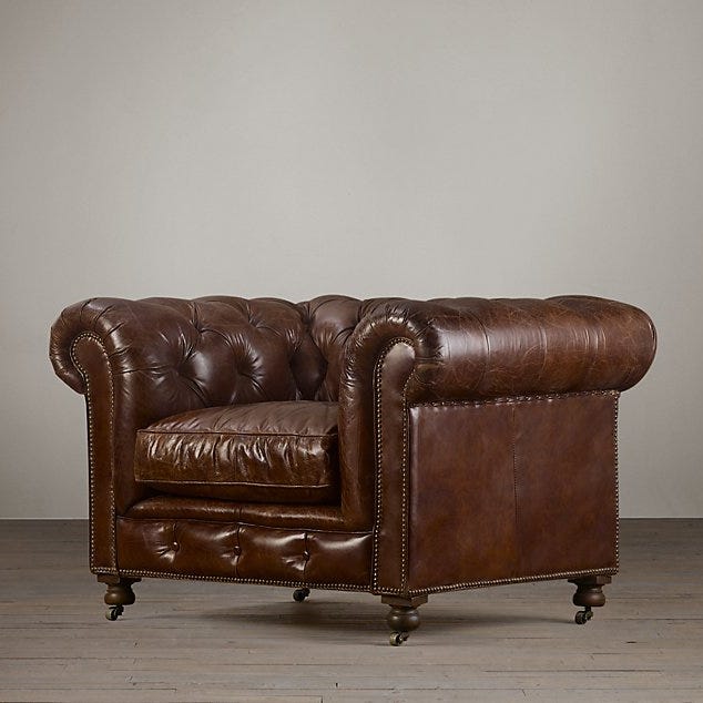 Furniture, Club chair, Leather, Tan, Chair, Couch, Brown, Room, Antique, 