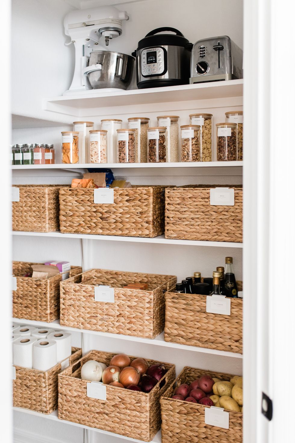 pantry organization ideas like produce baskets