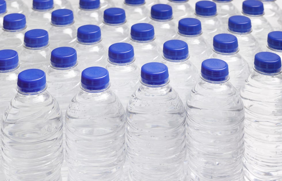 production line of drinking water bottles