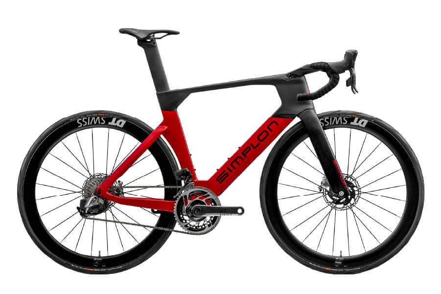 highperformance road bicycle featuring a sleek design with a distinctive color scheme