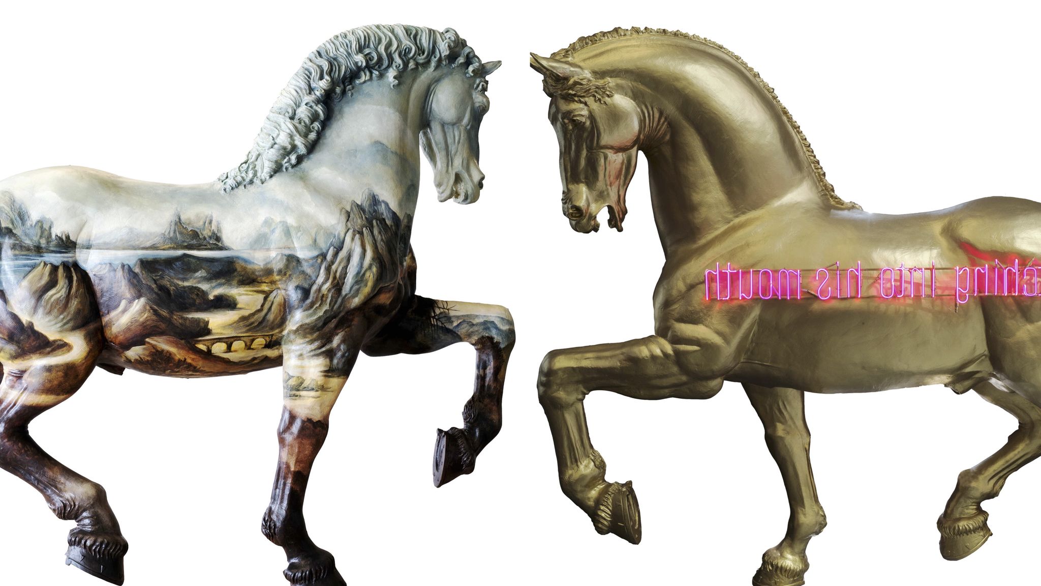 Horse, Animal figure, Statue, Sculpture, Stallion, Figurine, Mare, Metal, Mustang horse, Mane, 