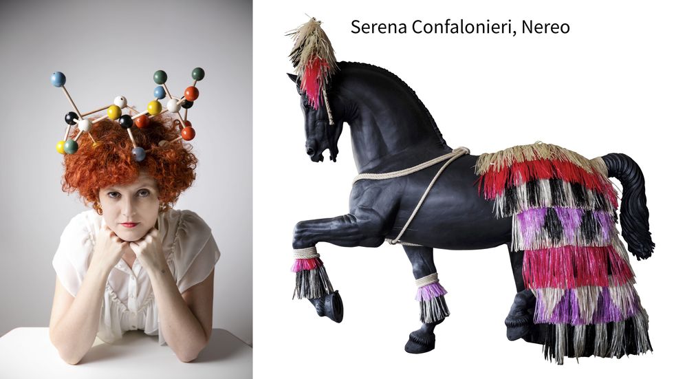 Animal figure, Horse, Unicorn, Mane, Toy, Fictional character, Mythical creature, Pony, Animation, Art, 