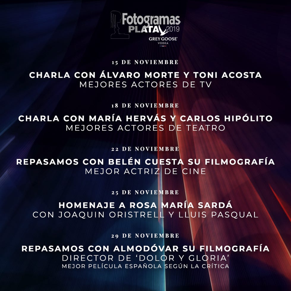 programación vídeos fotogramas de plata 2019