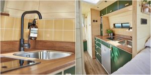 british couple moved into a campervan and now build tiny stylish rental homes on wheels