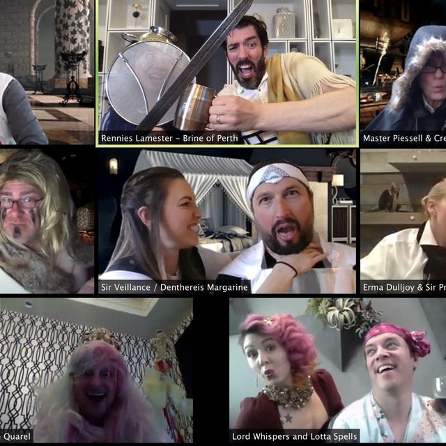 screenshot of zoom game of thrones themed murder mystery party