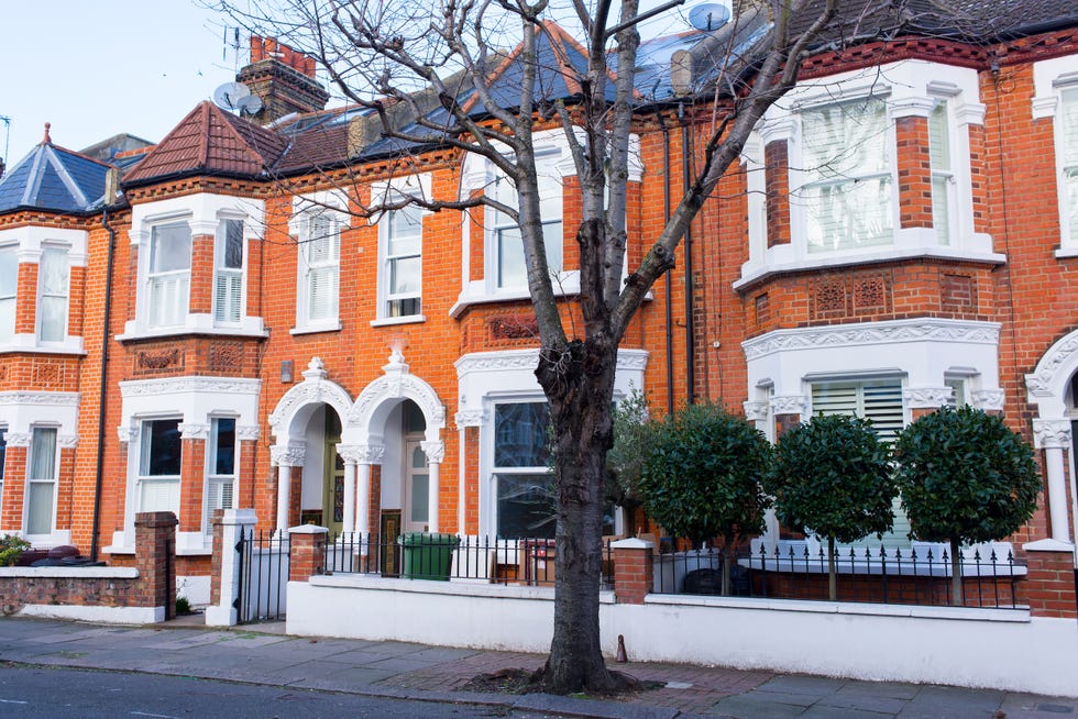 row of victorian houses in london