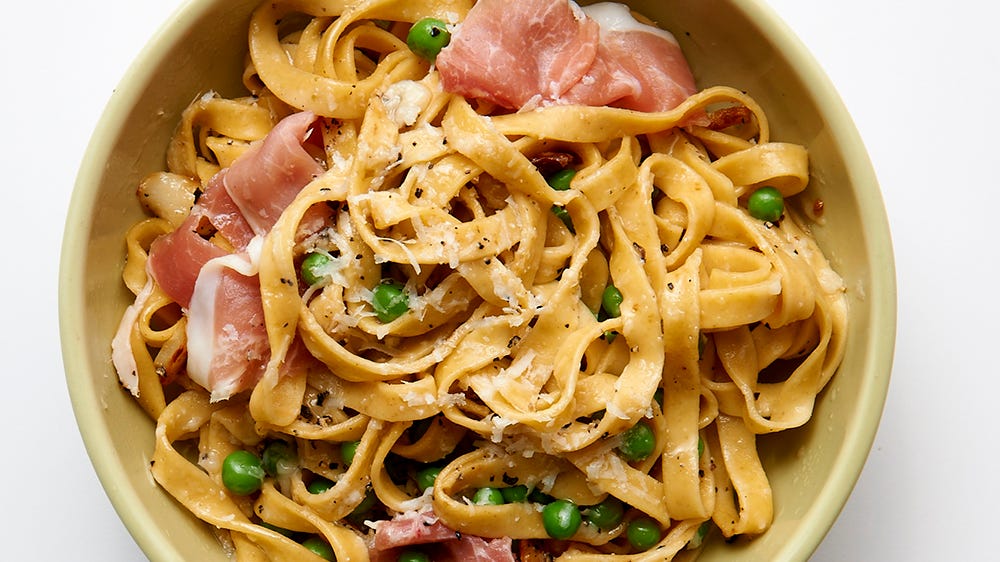 Pasta with prosciotto Pasta with prosciotto