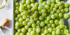 grapes covered in a sugar mixture