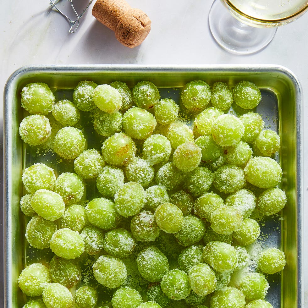 grapes covered in a sugar mixture