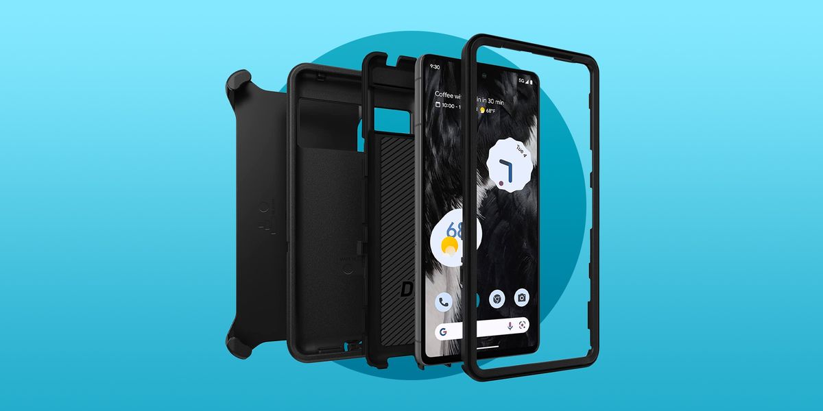 Google Pixel 6 Case, Protective Full Body Phone Case (Black)