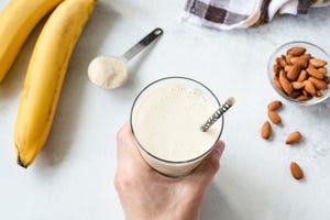 protein banana milkshake or smoothie