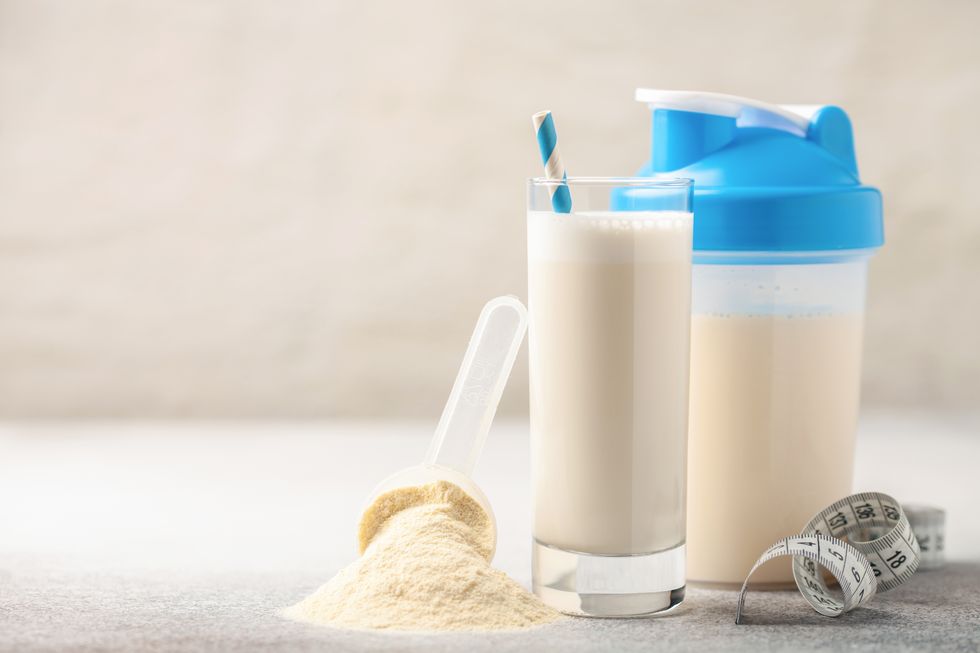 protein sport shake and powder  fitness food and drink diet