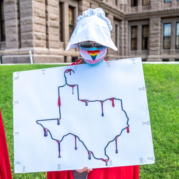 protestors rally against restrictive new texas abortion law in austin