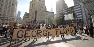 protests against police brutality over death of george floyd continue in nyc