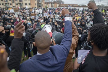 protest after an officer shot a man in brooklyn center