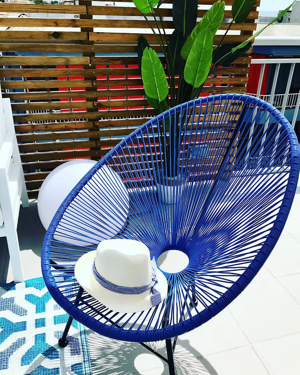 silla acapulco en color azul