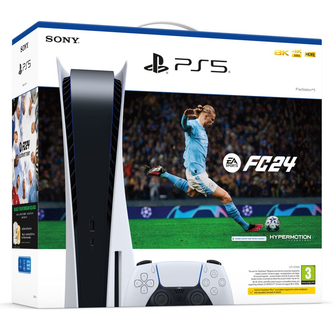 PS5 Console with 2 controller with Fifa 24 - Games N Gadget