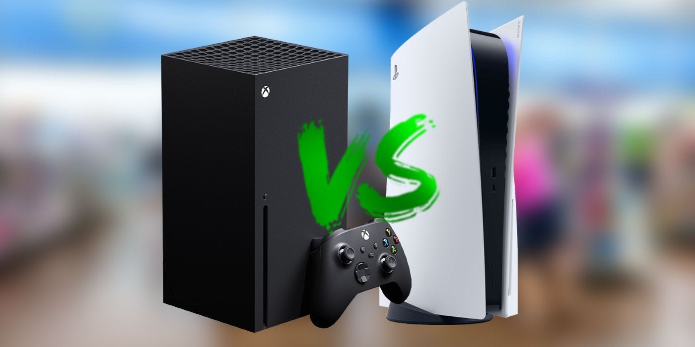 una consola xbox series x y una ps5