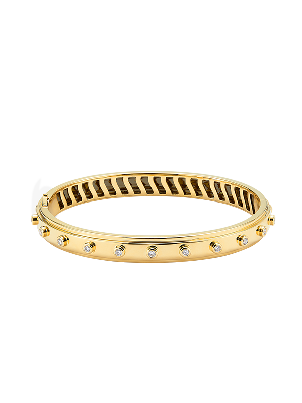 a gold and black bracelet