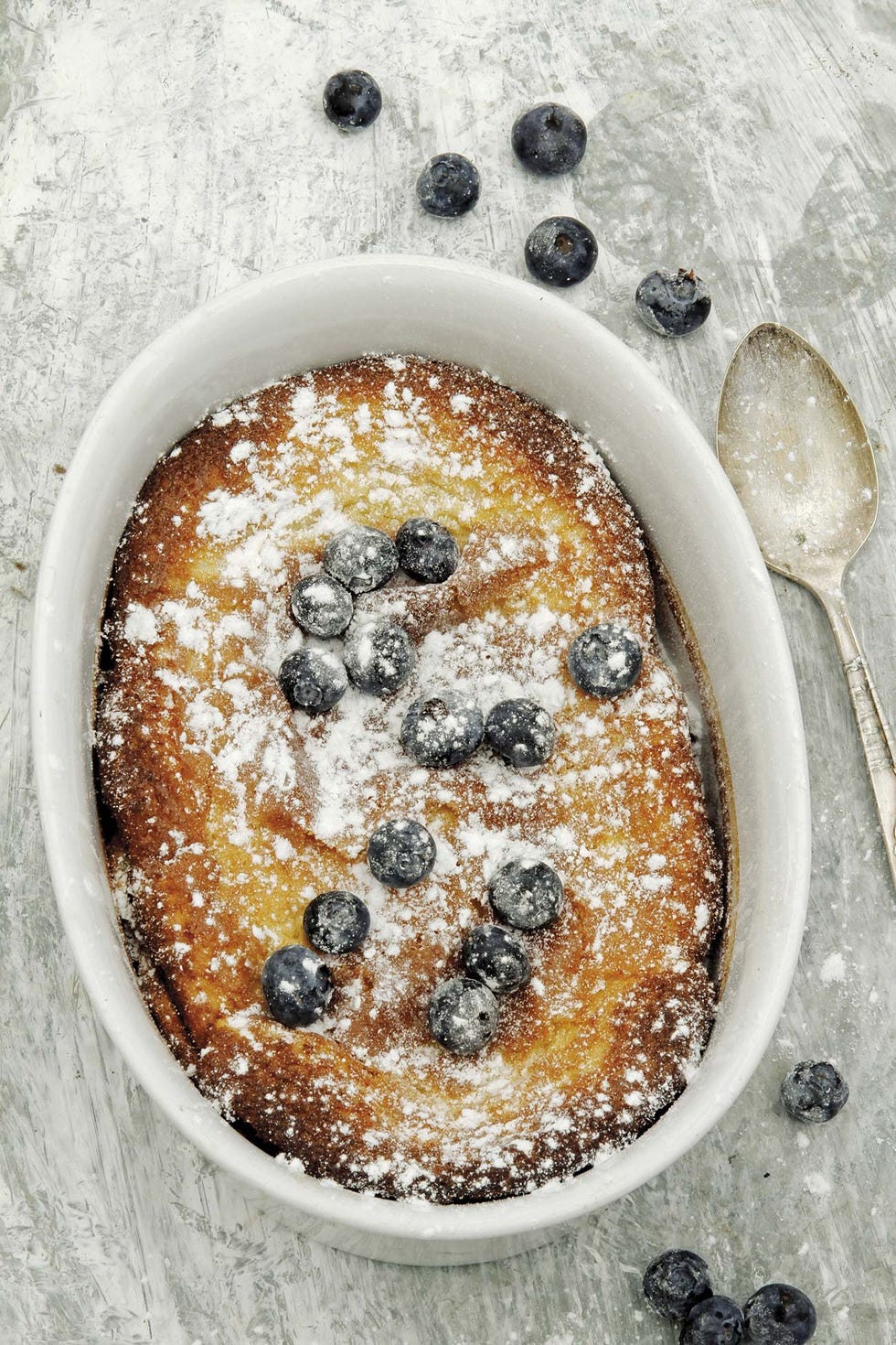 pudding de lima con arándanos