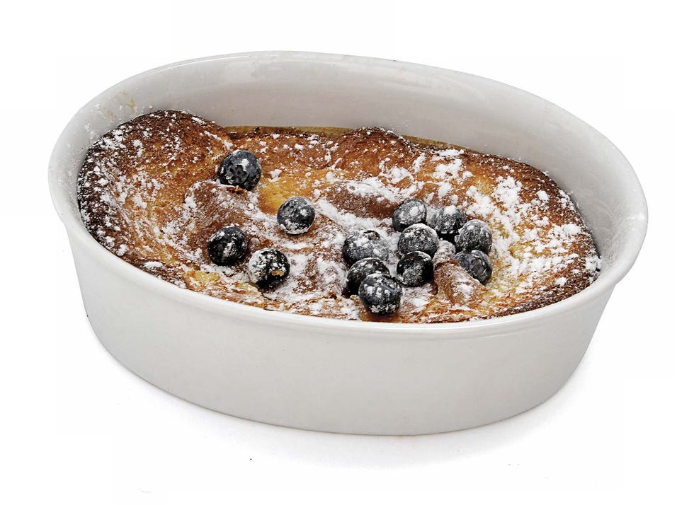 pudding de lima con arándanos