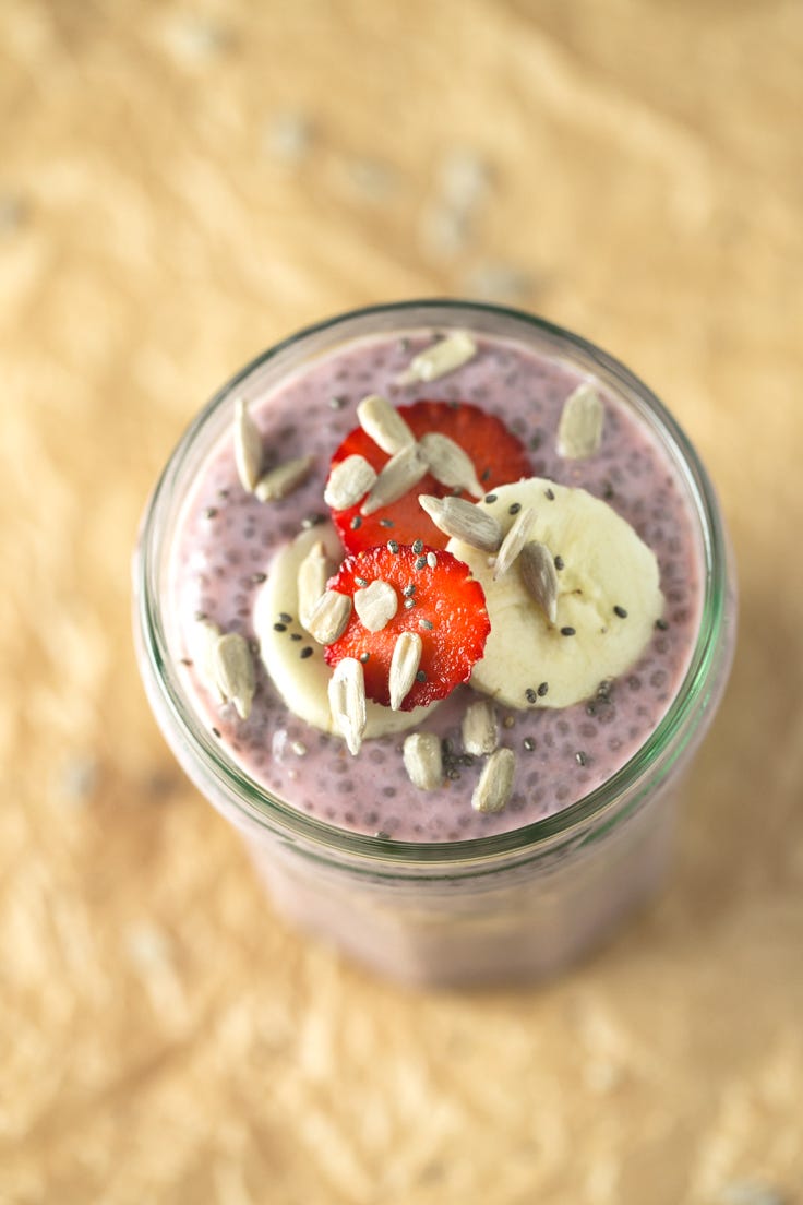 pudin de chía con fresas