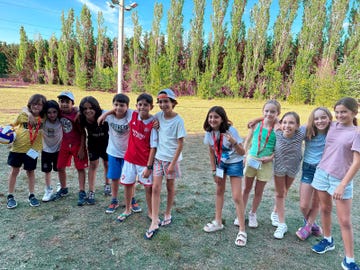 niños de campamento